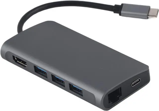 Main image of 8 in 1 Multi Function USB C Docking Station with, USB3.0, Gigabit Ethernet, for Stable Transmission and 4K x 2K Resolution