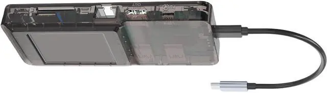 Main image of 8 In1 USB C Docking Station 4K HDTV 100WPD Charging Gigabit Ethernet USB3.0 Port LCD Display For Computer Accessories Fast Charging Laptop Dock