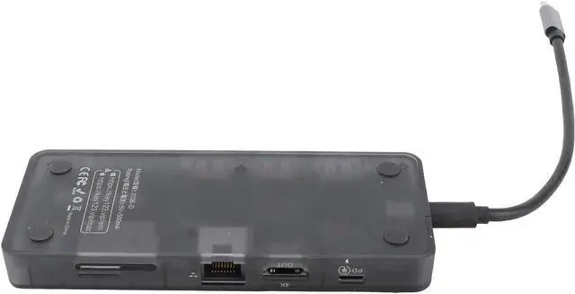 Alt view image 7 of 7 - Laptop Docking Station, 8 in 1 Type C Hub with 4K HD Multimedia Interface Port, Ethernet 100W PD, USB 3.0 Ports, Memory Card Reader, LCD Screen, Fast Charging