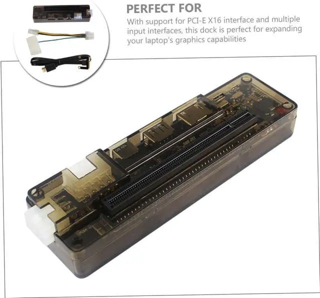 Alt view image 3 of 7 - HOMSFOU External Graphics Card Dock for Laptop Pci Adapter with Power Output Compatible with Various Operating Systems Portable for Gaming and Professional Use