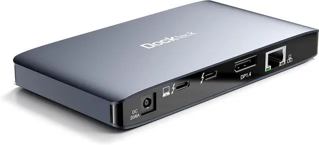 Main image of USB C HUB Dual HDMI, Dock with 2 * K@60Hz Monitor, Dockteck Laptop Docking Station with 60W Charging, 2 Thunderbolt 3, 8K, 2 USB A 10G, USB C Gen 2, UHS-II SD/TF, Audio, RJ45- Mac&Windows
