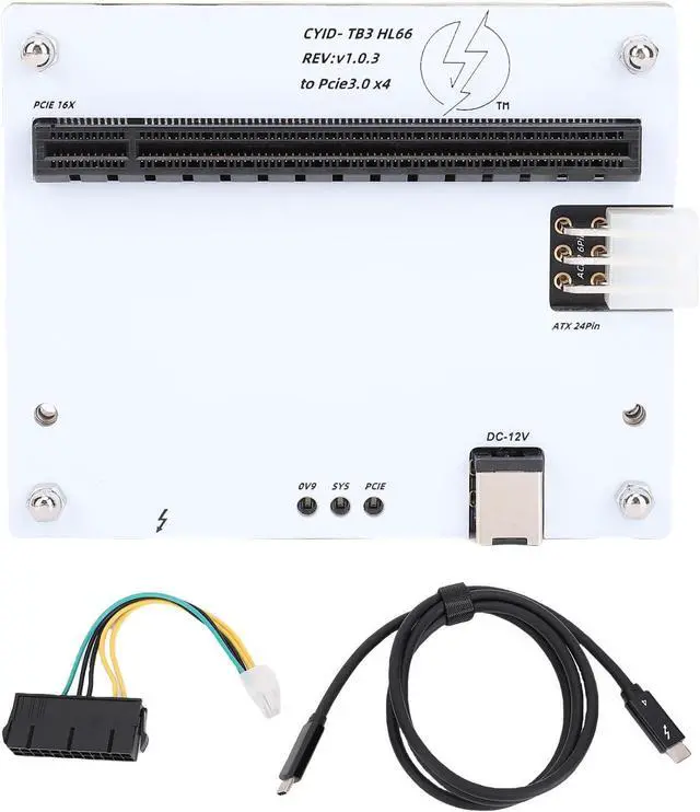 Alt view image 6 of 7 - External Graphics Card Dock, USB4 10Gbps Graphics Card Dock for JHL7440 PCIE 16X Slot PCB Support for PCIE X4 SSDs Hot Swap with 1m Data Cable for Laptops Notebook