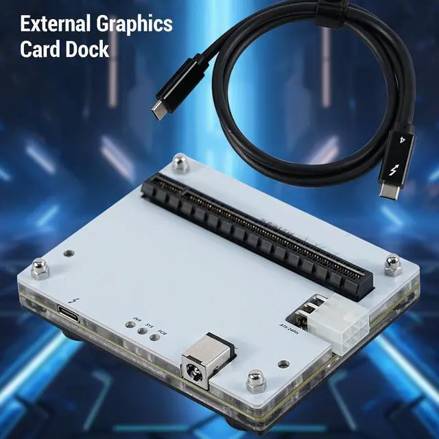 Alt view image 2 of 7 - Gugxiom External Gpu Dock Enclosure Fit for USB 4.0, PCIE 16X Slot Mini eGPU Enclosure PCIe 16X Connector, External Graphics Card Dock with 1m Data Cable
