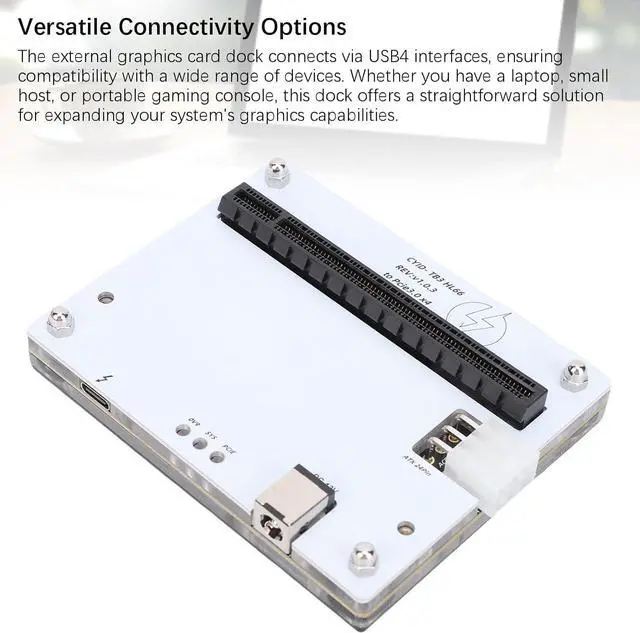 Alt view image 7 of 7 - CCYLEZ USB4 External GPU Dock - Graphics Card Docking Station for PCIe 16X Slot with 1m Cable, 3/4 Compatible, HighSpeed Performance for Gaming & Video Editing