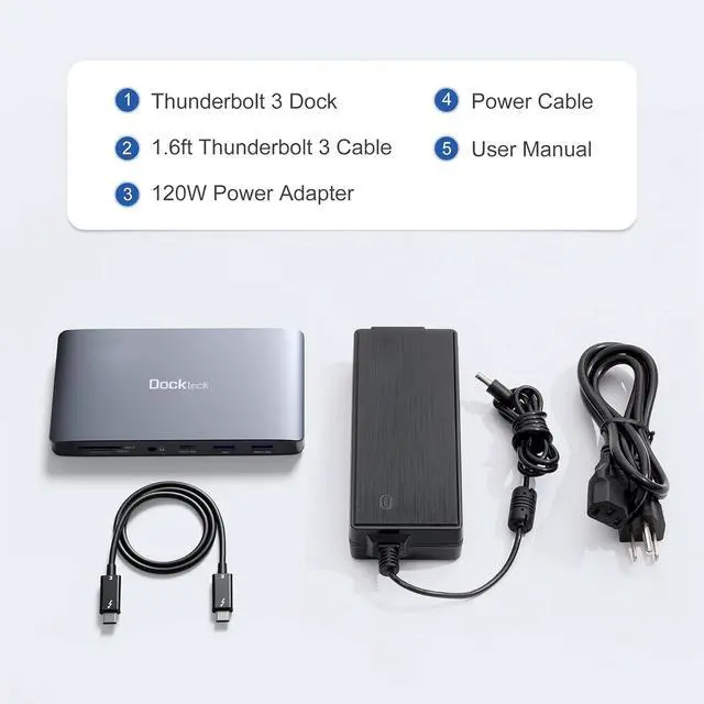 Alt view image 7 of 7 - USB C HUB Dual HDMI, Dock with 2 * K@60Hz Monitor, Dockteck Laptop Docking Station with 60W Charging, 2 Thunderbolt 3, 8K, 2 USB A 10G, USB C Gen 2, UHS-II SD/TF, Audio, RJ45- Mac&Windows