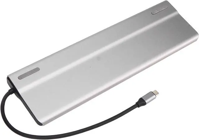 Alt view image 7 of 7 - 14 in 1 Type C Docking Station, Multi Port Expansion with 3 USB3.0, 2 USB2.0, PD, Storage Card, Memory Card, HD Multimedia Interface, VGA, RJ45, AUDIO3.5, 2 USB C