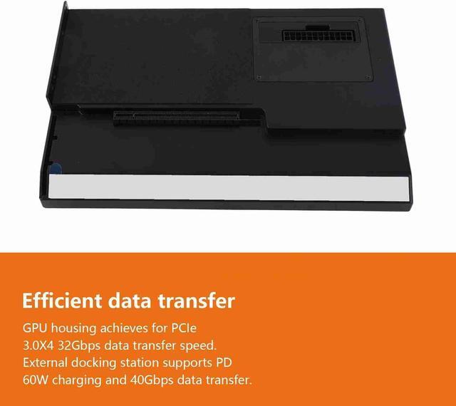 Alt view image 3 of 7 - Laptop External GPU Dock Station, USB4.0 40Gbps GPU Enclosure with TB RJ45 M.2 NVMe Interface for NUCs, Laptop Gaming, Consoles Use, PD 60W Charging