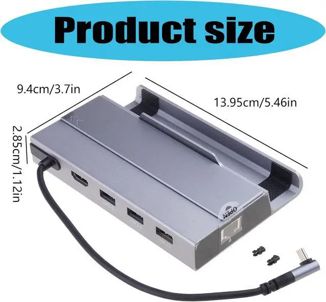 Alt view image 2 of 7 - 7in 1 Docking Station for X/SteamDeck with HDMI2.0 USB Port and Gigabit Ethernet Port