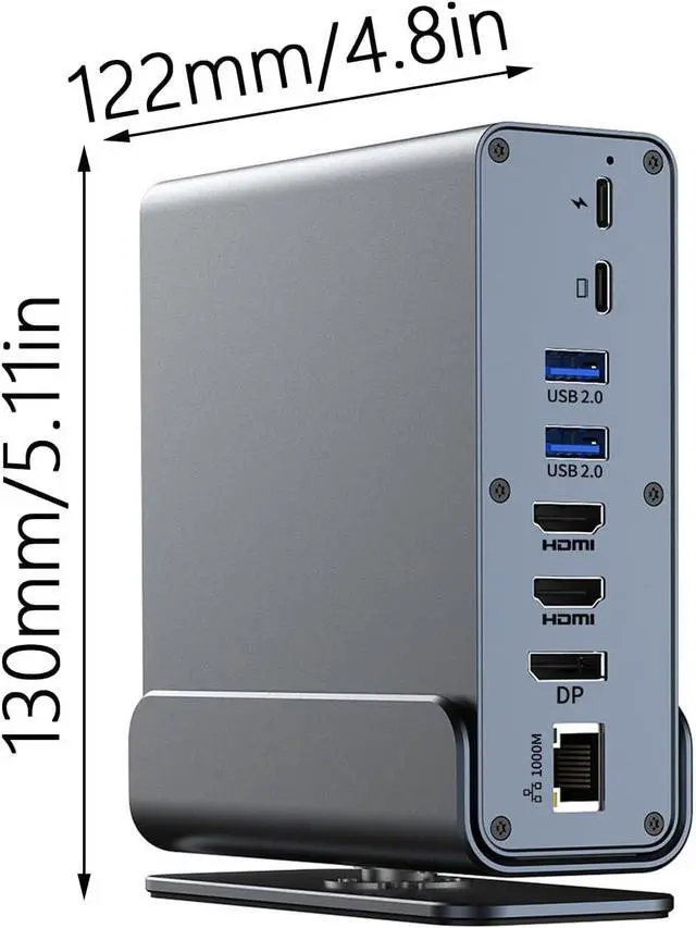 Alt view image 7 of 7 - Connecting More with 15 in 1 USB C Docking Station Completely with Double HDTV VGA Highly Speed Charging 3.5mm Port