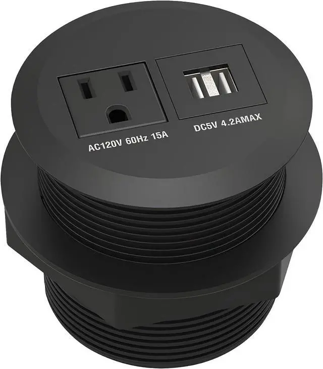 Main image of Brixwell QH0B-002 Docking Station 281,1 Outlet,1 USB A Port and 1 US C Port Black Finish