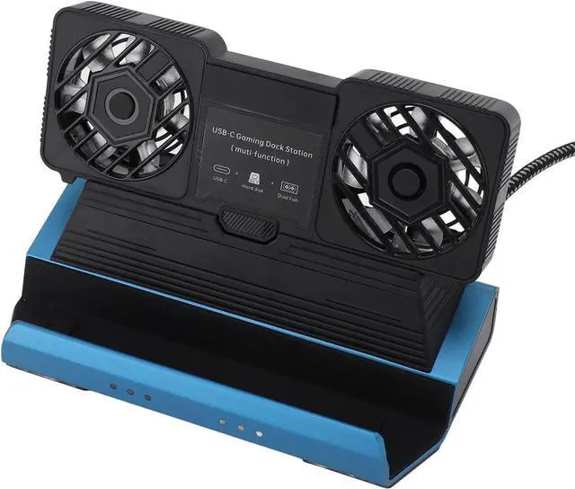 Alt view image 7 of 7 - 10 in 1 Docking Station, USB C Docking Station 4K 60Hz 2.0 Gigabit Ethernet 100W PD 4 USB 3.0 M.2 NVMe Slot Dual Cooling Fans