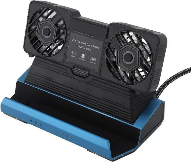 Main image of 9 in 1 Docking Station for Steam Deck, RGB Dock Station with 4K 60Hz, Dual Cooling Fan, 4 USB 3.0, Gigabit Ethernet, PD100W Fit for Legion Go, for ROG Ally, for Switch