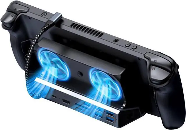 Main image of 4K@60Hz 10 in 1 Docking Station with Dual RBG Cooling Fans for Steam Deck Upgrade