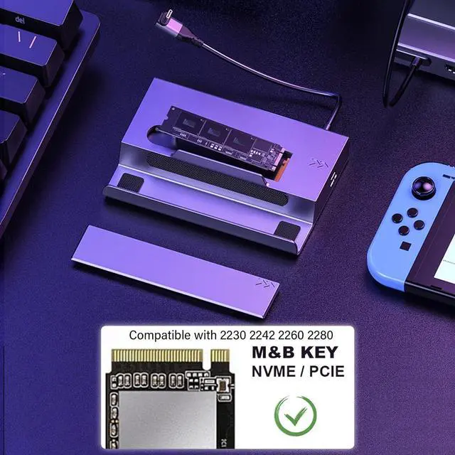Alt view image 7 of 7 - Advanced 7in 1 Dock for X/SteamDeck Offering Fast Speed Data Transfer and Power Delivery