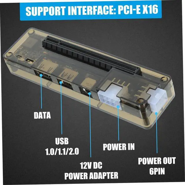 Alt view image 2 of 7 - DOITOOL External Graphics Card Dock Portable Laptop Graphics Card Adapter for Gaming Professional Use Supports Up to Compatible with Various Systems for Expanding