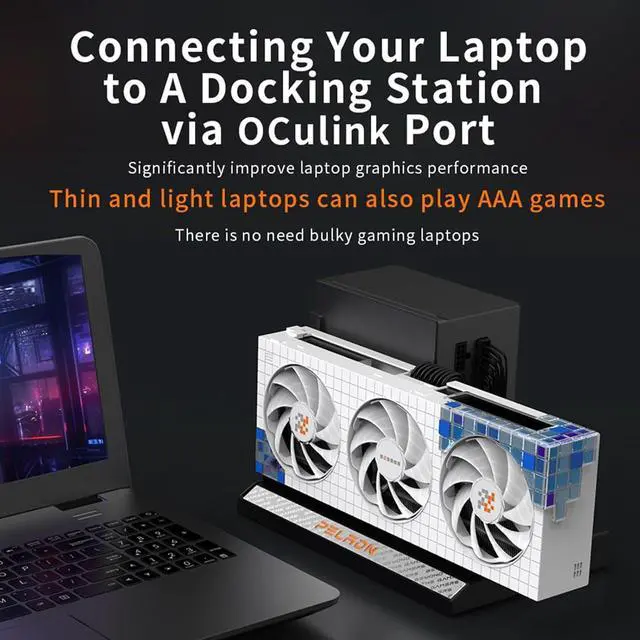 Alt view image 4 of 7 - Portable External GPU Dock 40Gbps for Win 10 and Above, Graphics Expansion Dock Station with PCIEX16 Interface (S-2)
