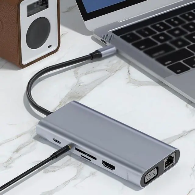 Alt view image 4 of 6 - ERTXGBA 11 in 1 3.0 Type Laptop Hub VGA