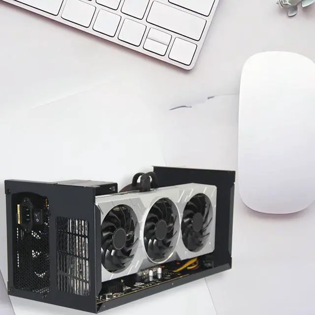 Alt view image 5 of 7 - Fast Speed 4 GPU Expansion Dock Metal Enclosure 40Gbps Charging PCIe Adapters For Laptops Gaming Video Rendering USB C External GPU For Video Editing