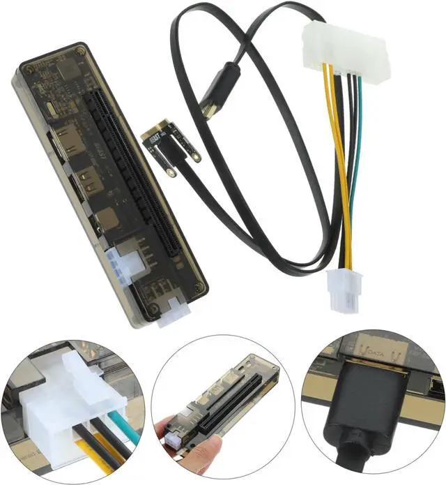 Alt view image 6 of 7 - jojofuny External Graphics Card Dock for Laptop Portable Compatible Pci Design for Gaming and No Driver Installation Required Random Style