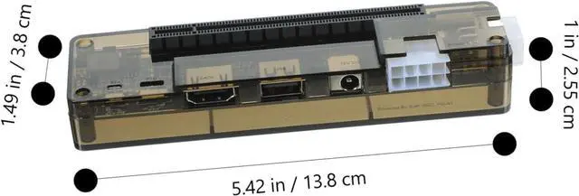 Alt view image 7 of 7 - External Laptop Graphics Card Dock Portable Pci Adapter for Enhanced Gaming up to Power Output Compatible Multiple Systems and Graphics Cards Random Style