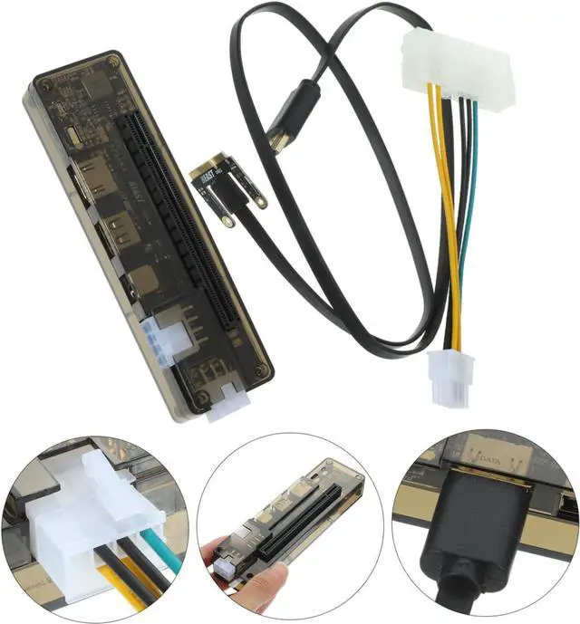 Alt view image 5 of 7 - External Graphics Card Dock for Laptop Portable Power Output No Driver Required Compatible Various Operating Systems for Gamers and Professionals Random Style