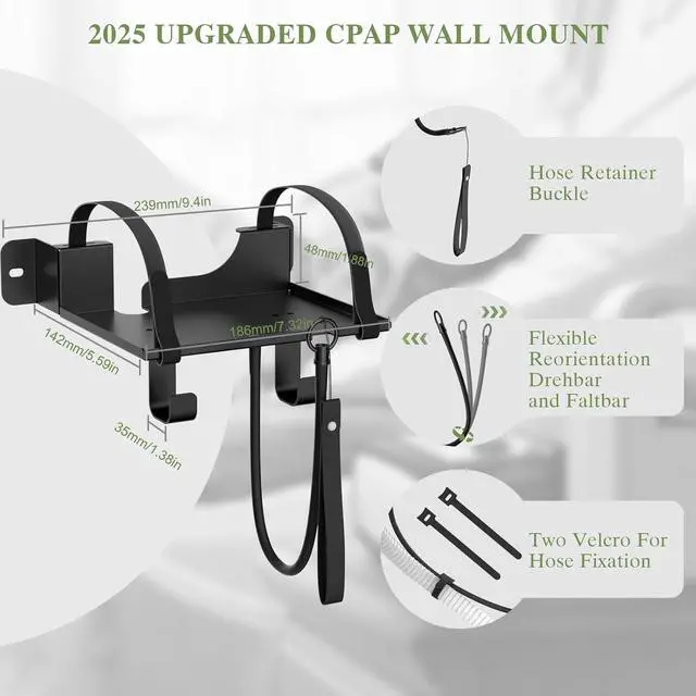 Alt view image 7 of 7 - Under Desk Mount for Dell WD19 / WD19S / WD19TBS / WD19TB / WD22TB4 Dock & CPAP Wall Mount Shelf Compatible with ResMed AirSense 10