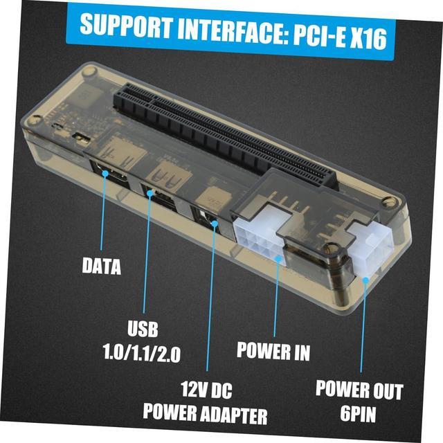 Alt view image 2 of 7 - External Laptop Graphics Card Portable Pci for Notebook Expansion Supports Graphics Power Output Construction Random Style