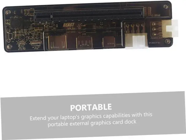 Alt view image 6 of 7 - External Laptop Graphics Card Dock Pci Expansion for up to Portable Gpu Adapter for Gaming and Compatible Various Systems Random Style