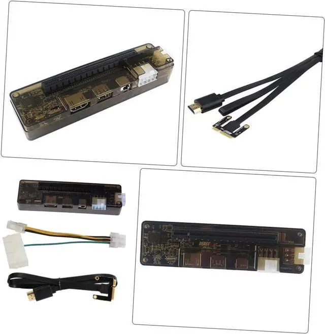 Alt view image 7 of 7 - External Laptop Graphics Card Dock Pci Expansion for up to Portable Gpu Adapter for Gaming and Compatible Various Systems Random Style