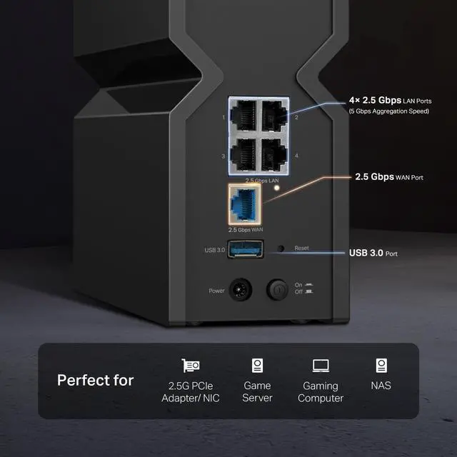 Alt view image 7 of 7 - TP-Link Tri-Band BE9300 WiFi 7 Router (Archer BE550) - 6-Stream, Full 2.5G Ports w/ 6 Internal Antennas, Up to 2,000 Sq Ft, Add Easy-Mesh Device for Extended Coverage, VPN Support, Free Expert Support