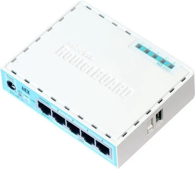 Alt view image 3 of 6 - Mikrotik hEX RB750Gr3 5-port Ethernet Gigabit Router