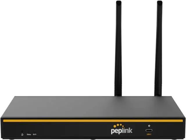 Main image of Peplink B-One Gigabit Dual WAN WiFi Router for Wireless Internet | 1GBps Throughput | 2X WAN Port, 4X LAN Port, Dual-Band 2X2 MIMO Wi-Fi | WAN Smoothing for Small Office & Home Connectivity
