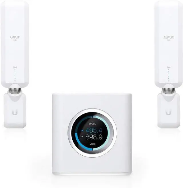 Alt view image 2 of 4 - AmpliFi HD WiFi System by Ubiquiti Labs, Seamless Whole Home Wireless Internet Coverage, HD WiFi Router, 2 Mesh Points, 4 Gigabit Ethernet, 1 WAN Port, Ethernet Cable, Replaces Router & WiFi Extenders