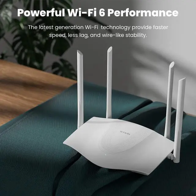 Alt view image 2 of 7 - Tenda Wi-Fi 6 Router AX1800 Smart WiFi Router (RX3) -Dual Band Gigabit Wireless Internet Routerwith MU-MIMO+OFDMA, 1.8GHz Quad-Core CPU, Up to 1200 Square Feet Coverage(4 Rooms) & 64 Devices