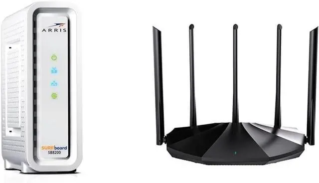 Main image of ARRIS SURFboard SB8200 DOCSIS 3.1 Cable Modem, Approved for Comcast Xfinity, Cox & Tenda WiFi 6 Router for Home, AX1500 Dual Band Gigabit Router for Wireless Internet, Long Range