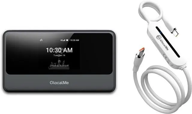 Main image of GlocalMe MeowGo G40Pro 4G Portable WiFi Hotspot and UniCord Charging Cable with 4G WiFi Mobile Hotspot