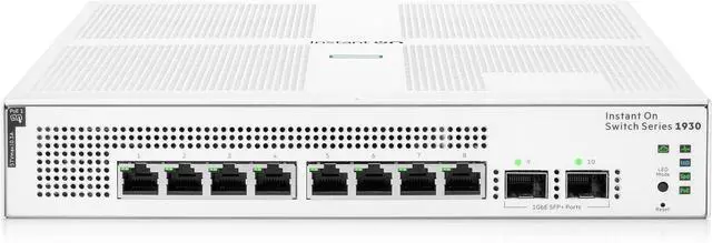 Main image of HPE Networking Instant On Switch Series 1930 8-Port Gb Smart-Managed Layer 2+ Ethernet Switch with PoE | 8X 1G | 2X SFP | 8X CL4 PoE 124W | US Cord (JL681A#ABA)