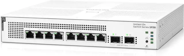 Alt view image 7 of 7 - HPE Networking Instant On Switch Series 1930 8-Port Gb Smart-Managed Layer 2+ Ethernet Switch with PoE | 8X 1G | 2X SFP | 8X CL4 PoE 124W | US Cord (JL681A#ABA)