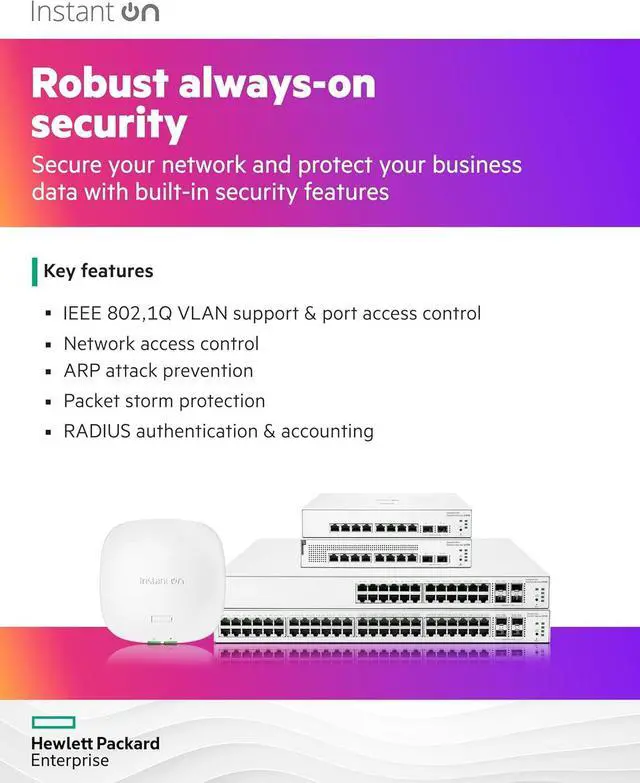 Alt view image 5 of 7 - HPE Networking Instant On Switch Series 1930 8-Port Gb Smart-Managed Layer 2+ Ethernet Switch with PoE | 8X 1G | 2X SFP | 8X CL4 PoE 124W | US Cord (JL681A#ABA)