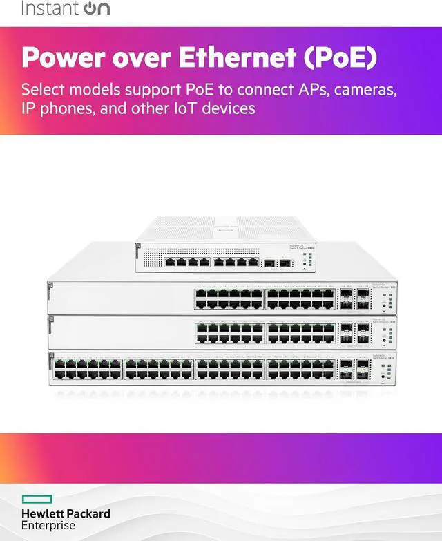 Alt view image 7 of 7 - HPE Networking Instant On Switch Series 1930 24-Port Gb Smart-Managed Layer 2+ Ethernet Switch with PoE | 24x 1G | 4X SFP+ | 24x CL4 PoE 195W | US Cord (JL683B#ABA)