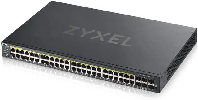 Main image of Zyxel 48-Port PoE Gigabit Switch | Smart Managed | 48x PoE+ @375W | 4x SFP | Optional Nebula Cloud | Rackmount [GS1920-48HPV2]