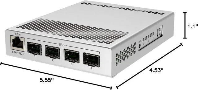 Alt view image 4 of 4 - Mikrotik Cloud Router Switch CRS305 4 SFP+ 10Gbps Ports 1 Gbit Port OSL5 CRS305-1G-4S+in