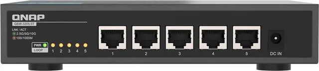 Main image of QNAP 5-Port 10GBASE-T Unmanaged Switch (QSW-3205-5T-US)