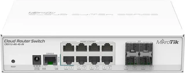 Main image of Mikrotik CRS112-8G-4S-IN 8 port Gigabit Cloud Router Switch 112-8G-4S-IN 4xSFP