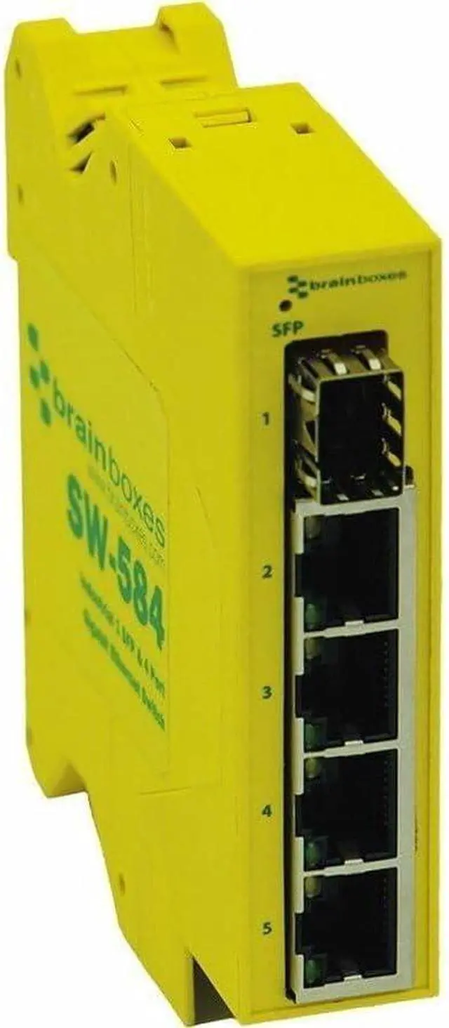 Alt view image 2 of 2 - Brainboxes 1 SFP & 4 Port Gigabit Ethernet Switch