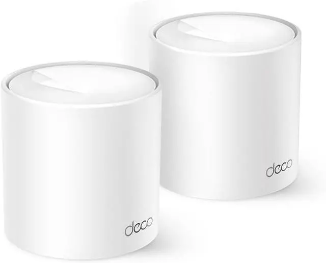 Main image of TP-Link Deco X1500(2 Pack)-AX1500 Whole Home Mesh Wi-Fi 6 System coverage up to 600 m², 3X GigabIt Ports per Unit, Band 160MHz Channel, ODFMA, 1024QAM, Colour White