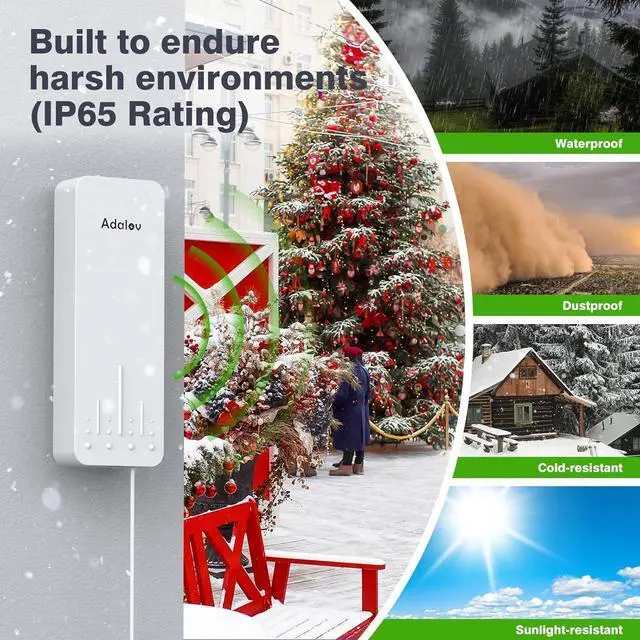 Alt view image 5 of 7 - Wireless Bridge, 3KM 5.8G Point to Point Outdoor CPE, Long Range WiFi Bridges for PtP/PtMP with 14DBi High Gain Antenna for Network Sharing,Network Extend,Starlink Network Extend (CPE660)