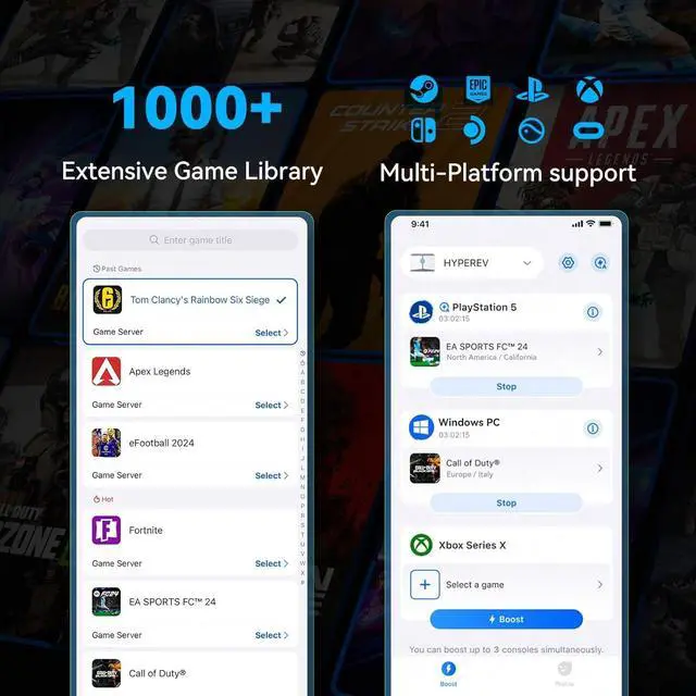 Alt view image 6 of 7 - Gaming Router for PC & Consoles PS5, PS4, Xbox, Switch, etc |Free 90-Days GearUP Console Booster | Internet Booster for WiFi Gaming| 2402Mbps, 5GHz & 2.4GHz | WiFi & Ethernet