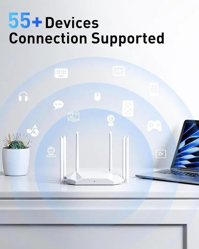 Alt view image 5 of 7 - WiFi Router Routers for Wireless Internet - AX3000 WiFi 6 Router 5GHz/2GHz with 6 Wi-Fi Antenna Covers up to 3500 sq.ft, Connect 105 Devices,Gigabit Routers for Home Wi-Fi IPV6 Wireless