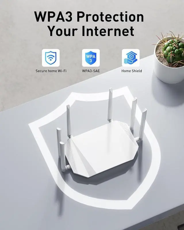 Alt view image 7 of 7 - WiFi Router Routers for Wireless Internet - AX3000 WiFi 6 Router 5GHz/2GHz with 6 Wi-Fi Antenna Covers up to 3500 sq.ft, Connect 105 Devices,Gigabit Routers for Home Wi-Fi IPV6 Wireless